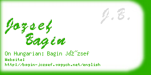 jozsef bagin business card